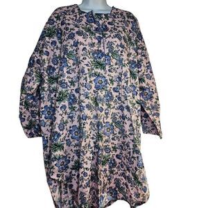 Vintage Victorias Secret Gold Label Nightgown Womens Size M Pink Floral Cotton